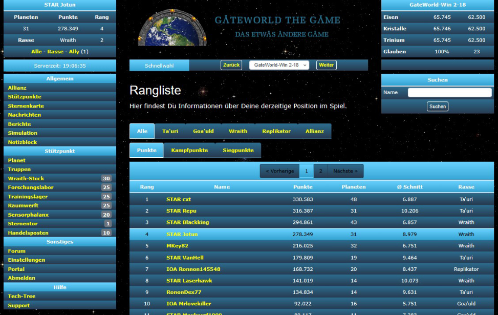 Gateworld the Game - Teaser - News - Stargate-Browsergame